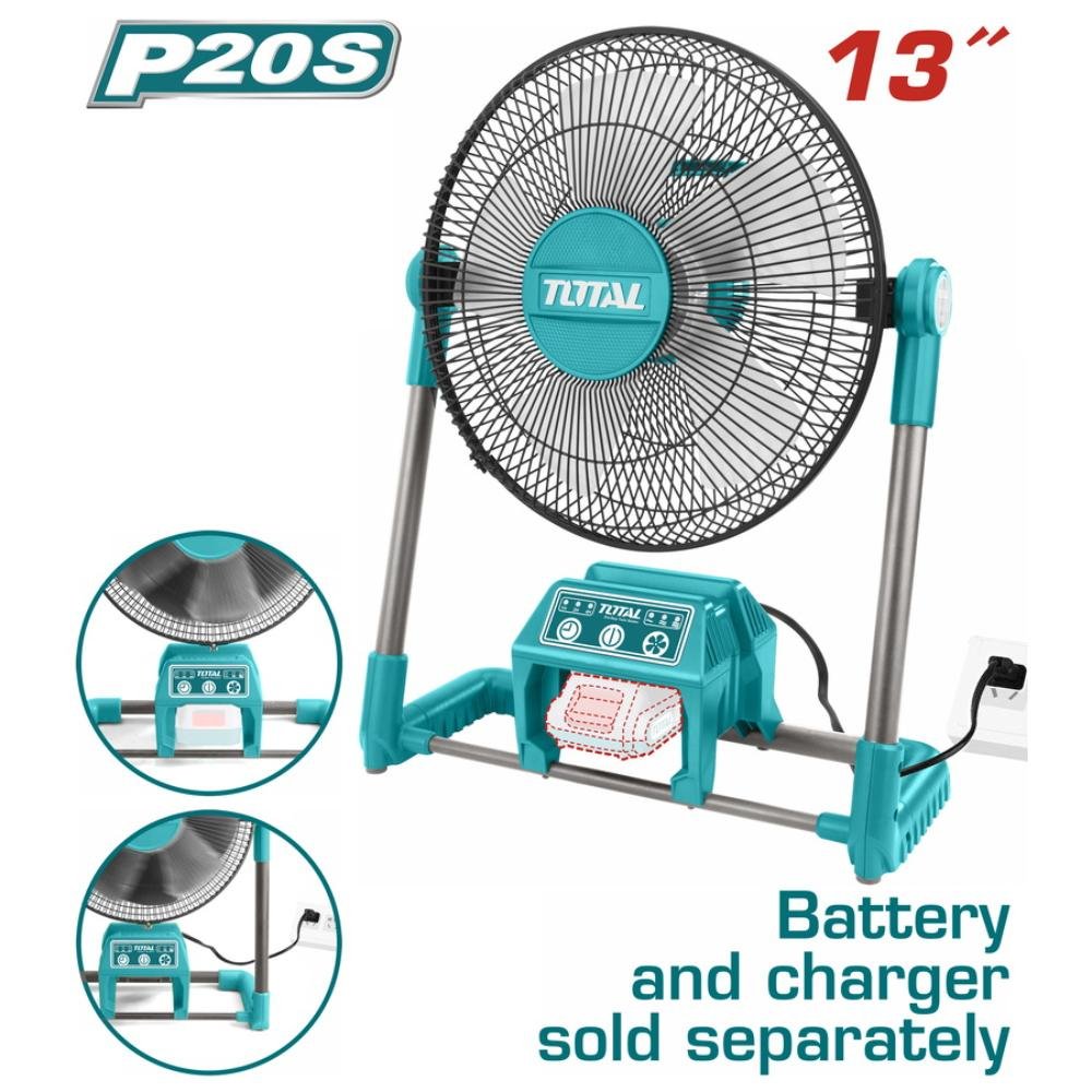 Ανεμιστήρας Ρεύματος & Μπαταρίας TOTAL TFALI2001 με ισχύ 20V