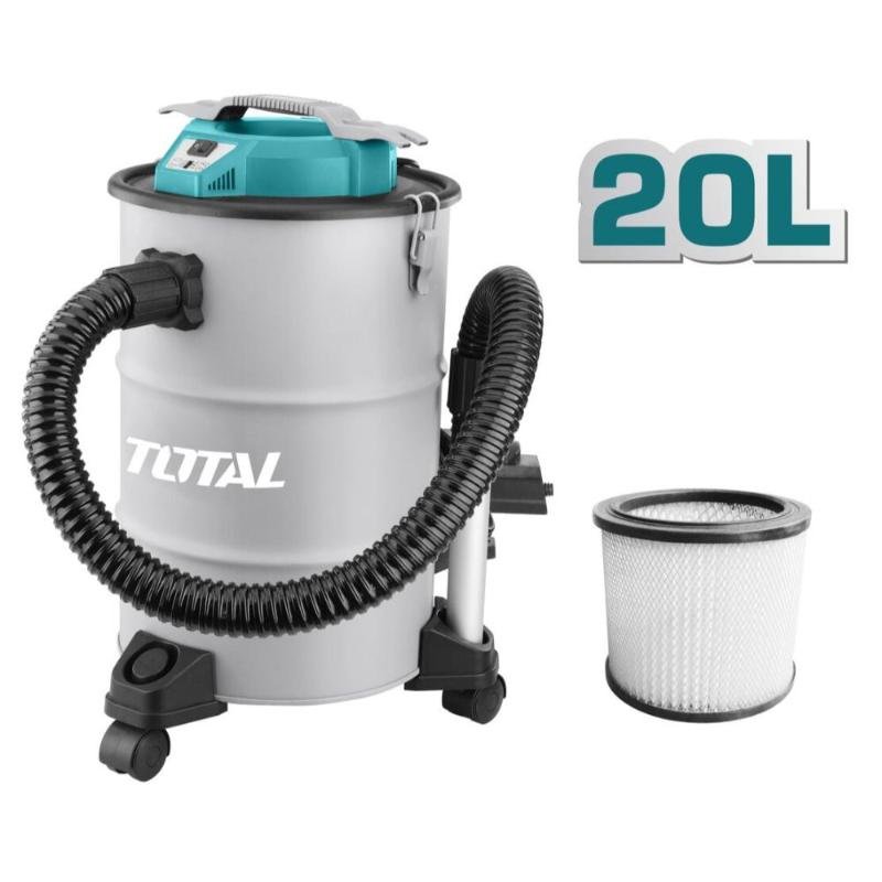 Σκούπα Στάχτης Total 1.200W με μεταλλικό κάδο 20 λίτρων