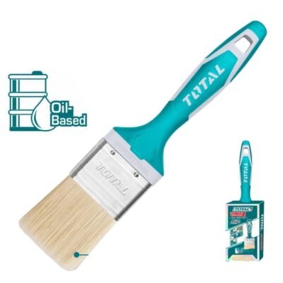 Πινέλο Λαδομπογιάς Total B.T με εργονομική λαβή σε λευκό φόντο για τοίχους και ξύλο