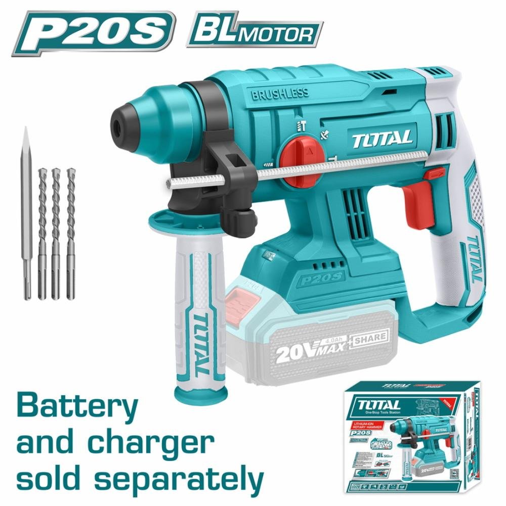 Πιστολέτο Μπαταρίας TOTAL TRHLI2201 20V με εργονομική λαβή και πνευματικό μηχανισμό