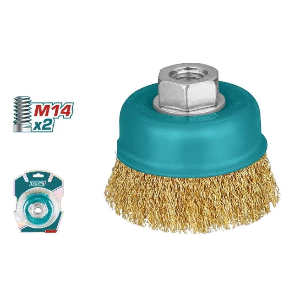 Συρματόβουρτσα Γωνιακού Τροχού Total για καθαρισμό μετάλλων και αφαίρεση σκουριάς