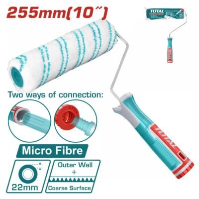 Ρολό Βαφής Total 255mm για ομοιόμορφο βάψιμο τοίχων, οροφών και επιφανειών.