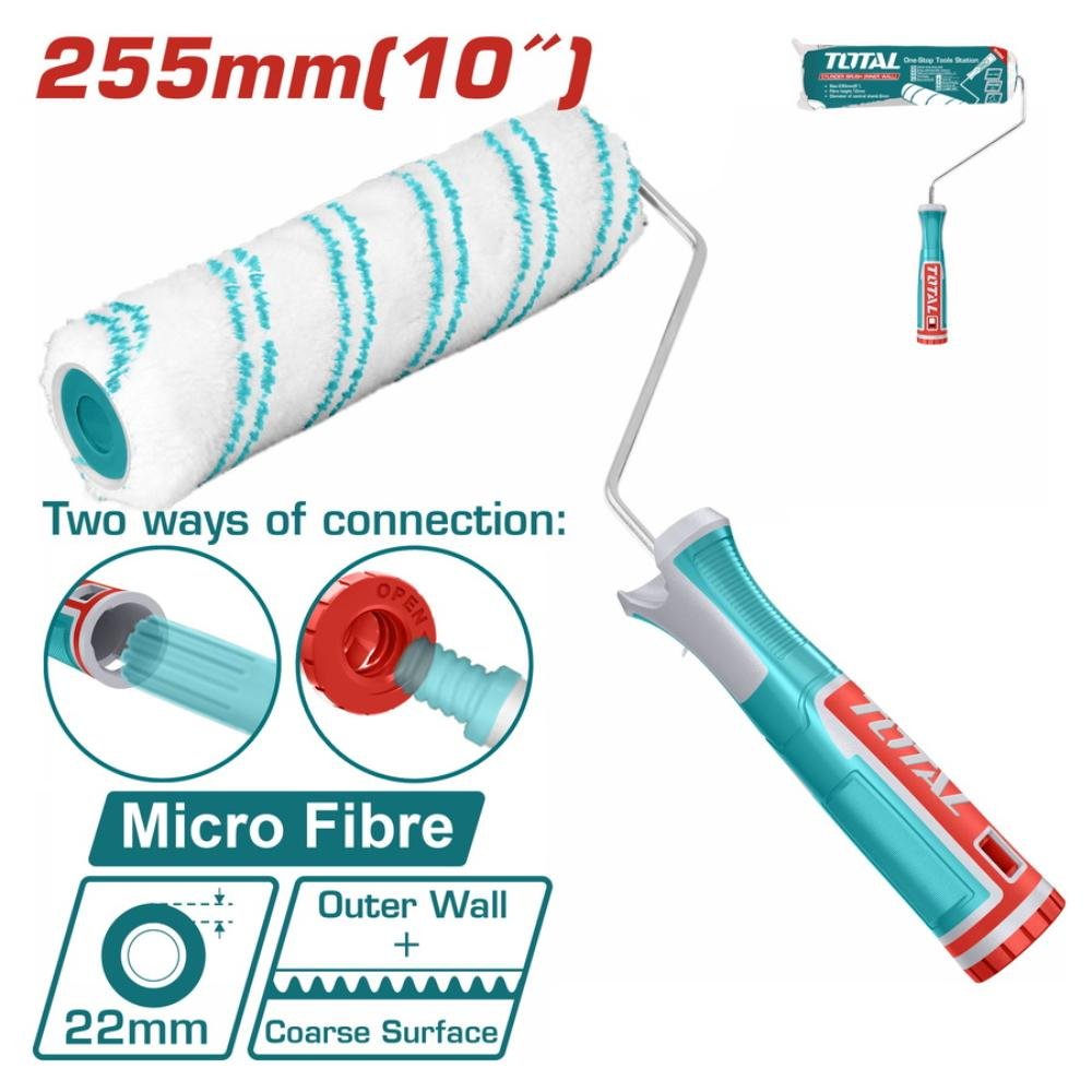 Ρολό Βαφής Total 255mm για ομοιόμορφο βάψιμο τοίχων, οροφών και επιφανειών.