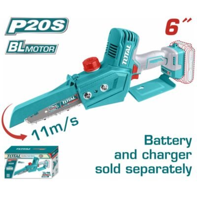 Αλυσοπρίονο Μπαταρίας TOTAL TGSLI2068 με λάμα 6", χωρίς μπαταρία και φορτιστή.