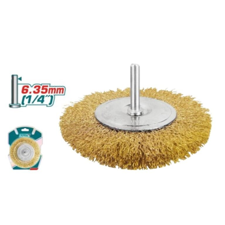 Συρματόβουρτσες Εργαλείων Total σε λευκό φόντο, ανθεκτικές και επαγγελματικές για καθαρισμό και λείανση