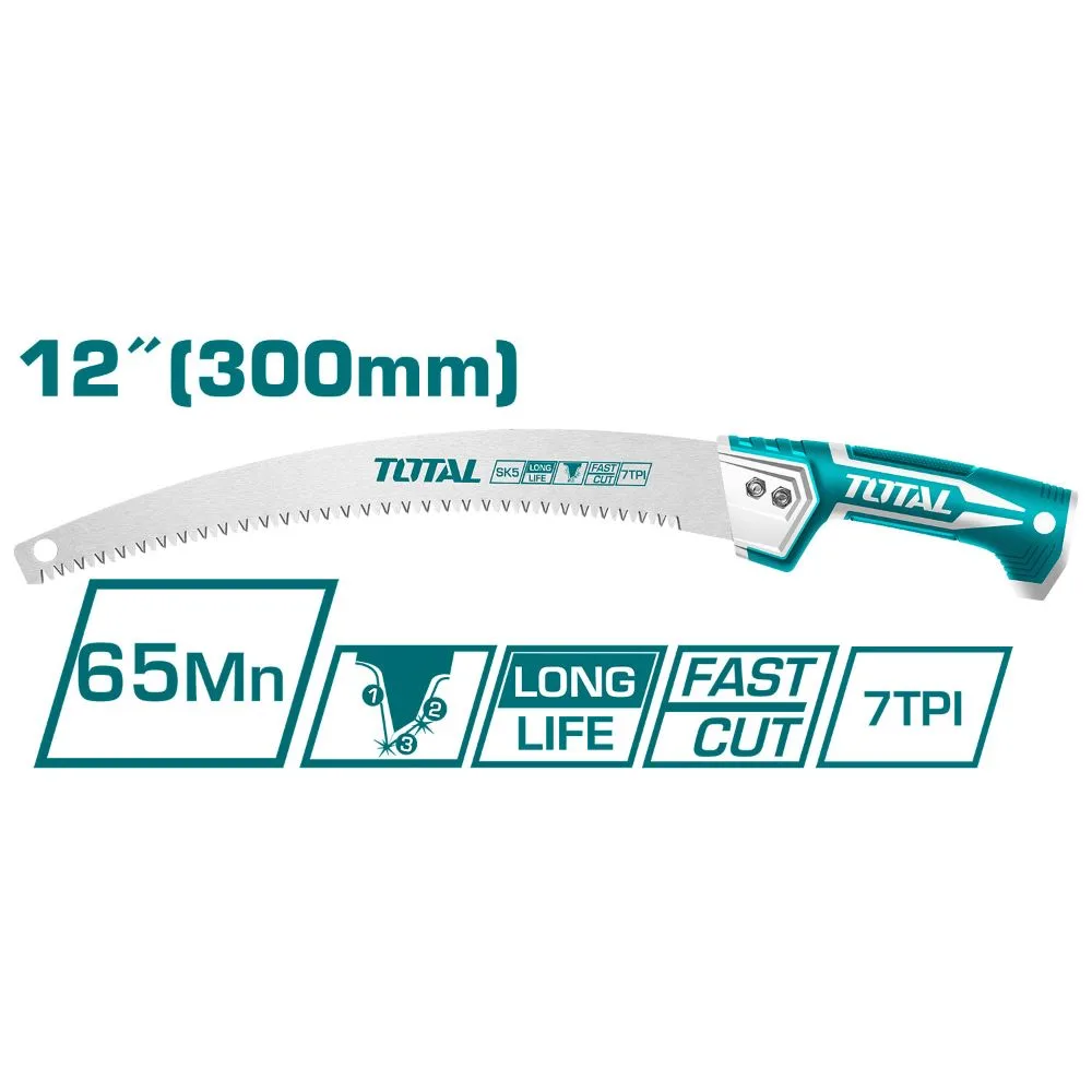 Πριόνι Κλαδέματος TOTAL Κυρτό 33cm με καμπύλη λεπίδα