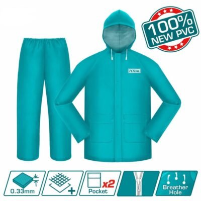 Αδιάβροχο κοστούμι εργασίας TOTAL Β.Τ με κουκούλα και παντελόνι