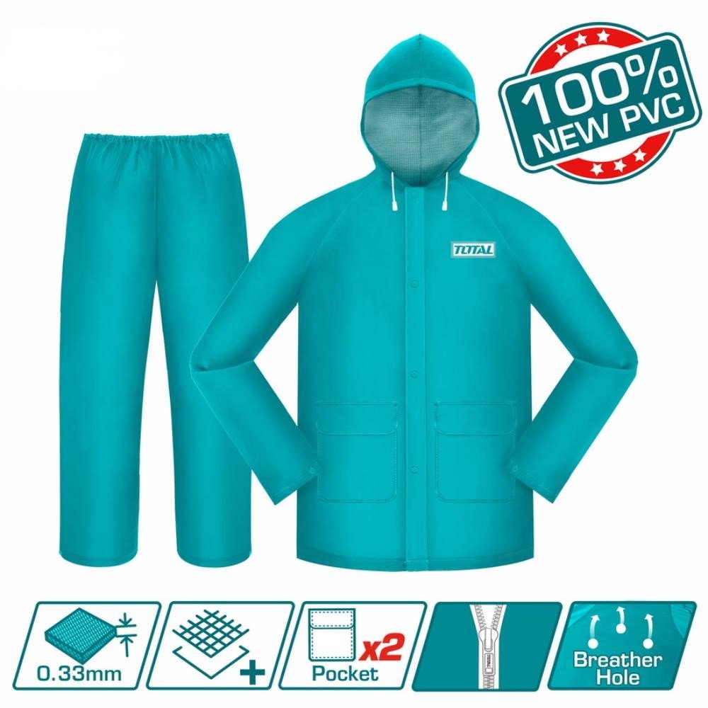 Αδιάβροχο κοστούμι εργασίας TOTAL Β.Τ με κουκούλα και παντελόνι