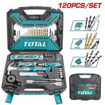 Total Εργαλεία Χειρός Set 120 TMX Thktac01120 σε βαλίτσα με πλήρες σετ εργαλείων για επαγγελματική και οικιακή χρήση