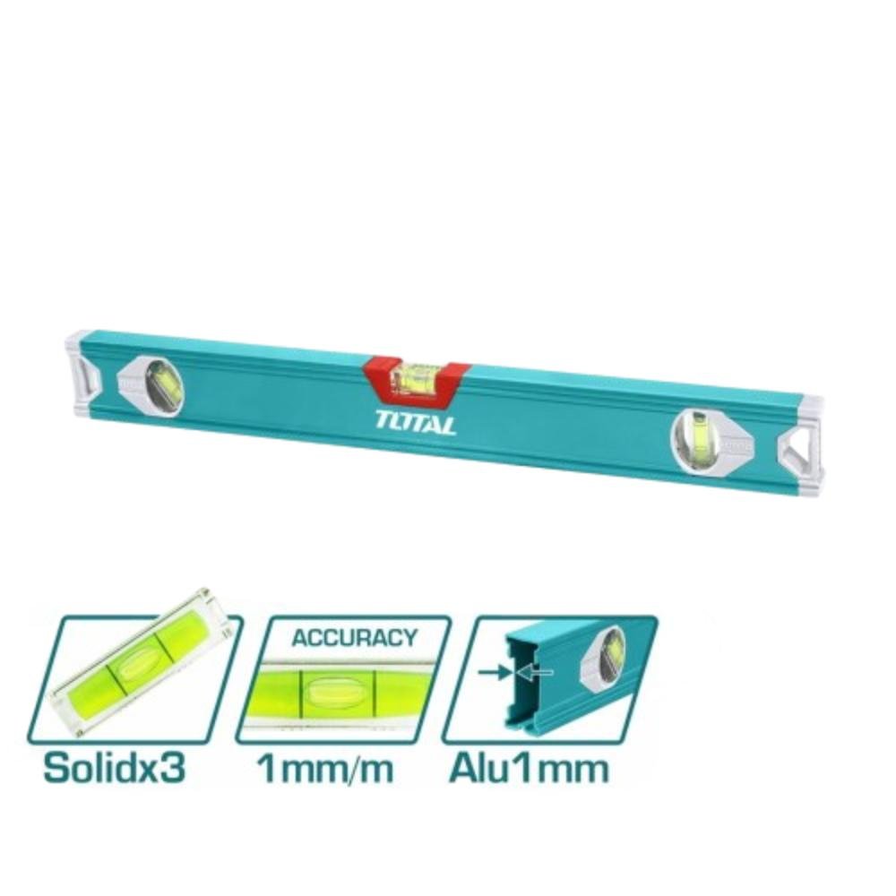 Αλφάδι αλουμινίου Total υψηλής ακρίβειας για επαγγελματική χρήση και DIY εργασίες.