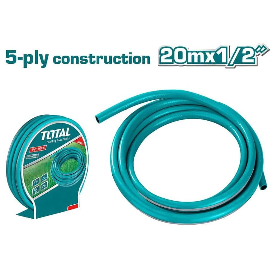 Λάστιχο Ποτίσματος TOTAL 1/2″ με 5 στρώσεις για κήπο και αυλή
