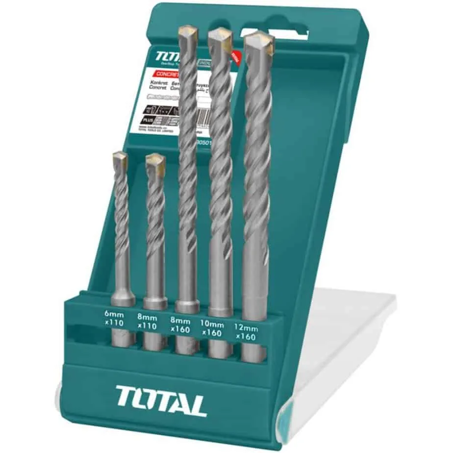 Τρυπάνια Total SDS - Plus 5τεμ για επαγγελματική διάτρηση σε σκληρά υλικά