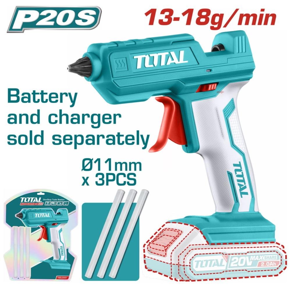 Πιστόλι Κόλλας Μπαταρίας TOTAL TGGLI2001 20V με εργονομική λαβή