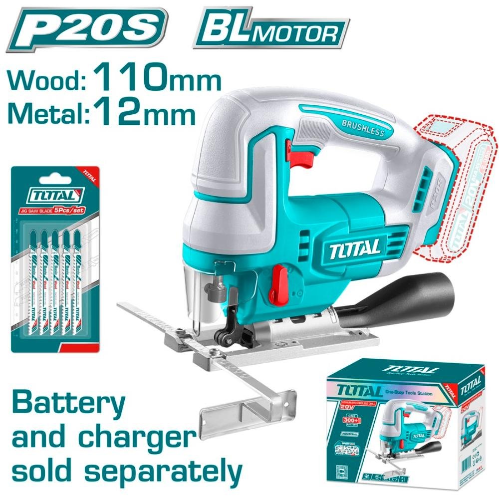 Σέγα Μπαταρίας Total Tjsli1008 για ακριβείς και καθαρές κοπές σε κάθε εργασία.