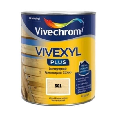Συντηρητικό ξύλου Vyvexyl Plus 2.5LIT – προϊόν βάσεως διαλύτου που προστατεύει το ξύλο από υγρασία, ήλιο και φθορές, αναδεικνύοντας τη φυσική του ομορφιά.