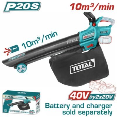 Φυσητήρας-Αναρροφητήρας Μπαταρίας TOTAL για καθαρισμό φύλλων
