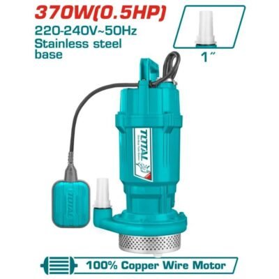 TOTAL Αντλία Όμβριων Υδάτων 370W για καθαρό νερό σε δεξαμενές