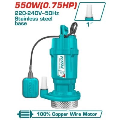 TOTAL Αντλία Όμβριων Υδάτων 550W για καθαρές και βρόχινες χρήσεις
