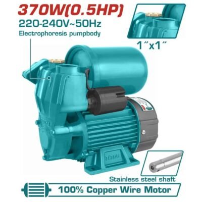 TOTAL αντλία επιφανείας με δοχείο 2 λίτρων 370W TWP93706