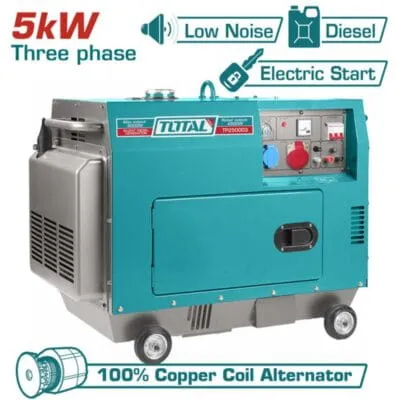 Ηλεκτρογεννήτρια Diesel Total 5000W TP250003 κλειστού τύπου