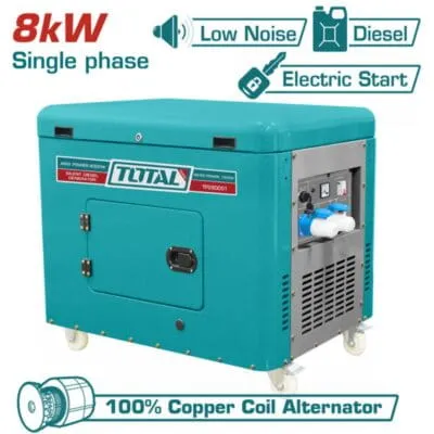Ηλεκτρογεννήτρια Diesel Total 8000W TP280001 με σταθεροποιητή τάσης AVR