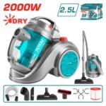 Ηλεκτρική Σκούπα Total 2.000W ξηρής αναρρόφησης σε γκρι και μπλε χρώμα