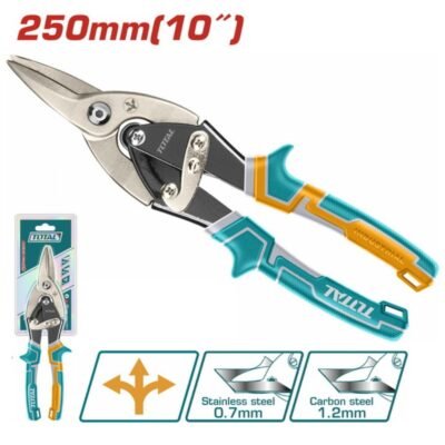 Ψαλίδι Λαμαρίνας Ίσιας Κοπής Total 250mm με κεφαλή Cr-Mo ατσάλι για επαγγελματικές κοπές μετάλλων.