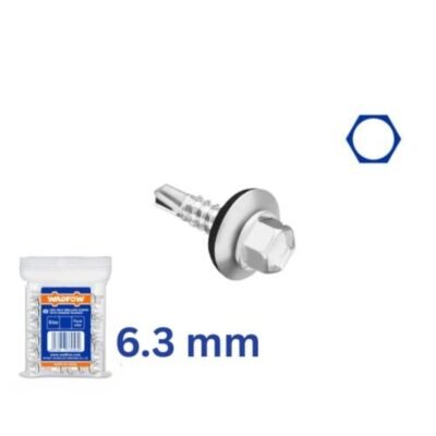Λαμαρινόβιδα Wadfow Αυτοδιάτριτη Με Ροδέλα 6.3 ΜΜ για στερέωση σε λαμαρίνα και μέταλλο