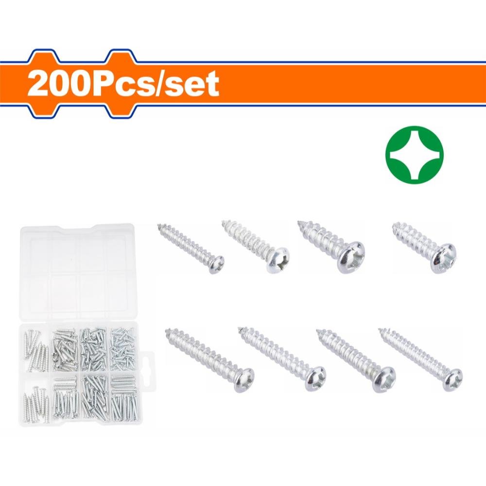 Λαμαρινόβιδες Σταύρου Wadfow Σετ 200TMX για λαμαρίνα και μέταλλο