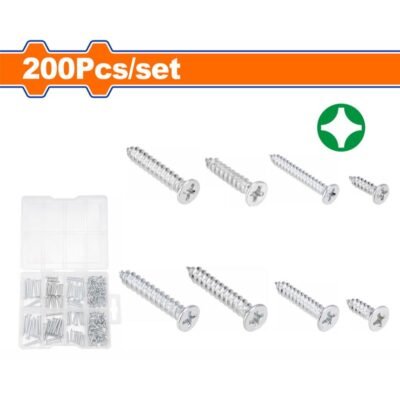 Νοβοπανόβιδες Γαλβανιζέ Wadfow Σετ 200τεμ για ξύλο και MDF