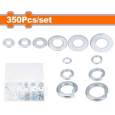 Ροδέλες + Γκρόβερ Γαλβανιζέ Wadfow Σετ 350ΤΜΧ σε λευκό φόντο, πλήρες και ανθεκτικό για κάθε σύνδεση