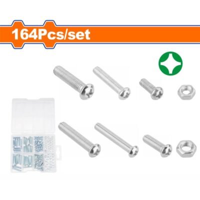 Κατσαβιδόβιδες & Περικόχλια Wadfow Σετ 164τεμ για ξύλο και μέταλλο