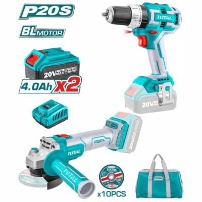 Δραπανοκατσάβιδο & Τροχός TOTAL 20V TCKLI6015 με μπαταρίες 4Ah