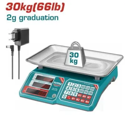 Ηλεκτρονική ζυγαριά TOTAL 30kg με οθόνη LED