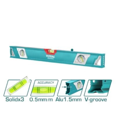 Επαγγελματικό αλφάδι αλουμινίου Total για ακριβείς μετρήσεις σε επαγγελματικές και οικιακές εργασίες