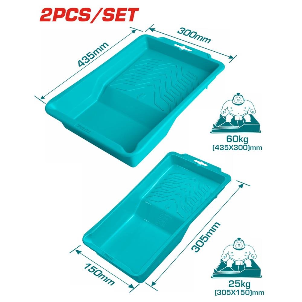 Σετ Σκαφάκια Βαφής Total 2 τεμ για εύκολη εφαρμογή χρώματος με ρολό