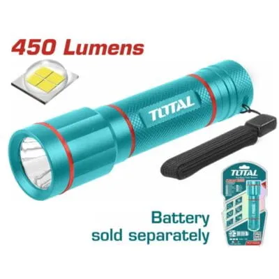 Φακός LED Total 450 Lumens με φωτεινότητα 250 lumens και ακτίνα 160m