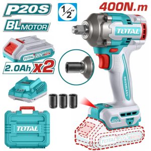 TOTAL ΕΠΑΓΓ. ΜΠΟΥΛΟΝΟΚΛΕΙΔΟ ΜΠΑΤ. Li-ion 20V / 2Ah / 400Nm / 2 ΜΠΑΤΑΡΙΕΣ (TIWLI2040E)