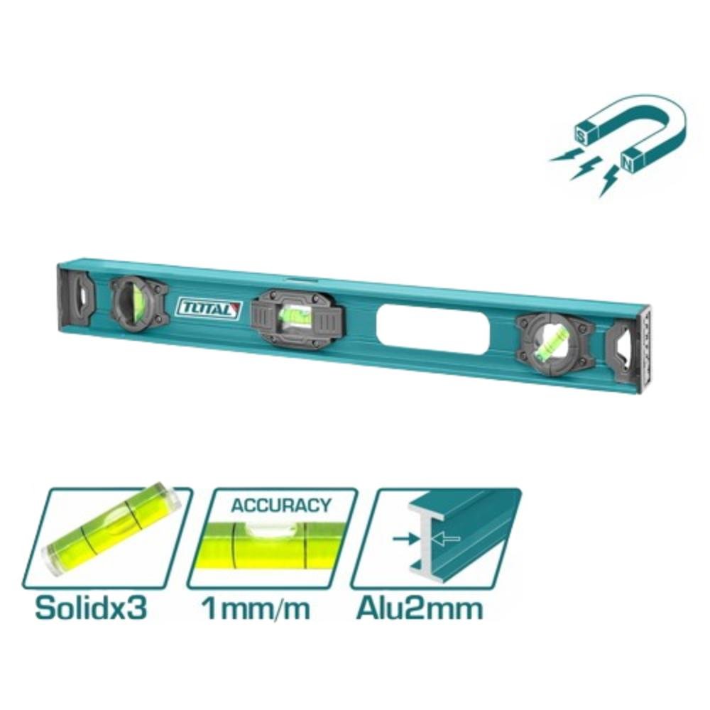 Αλφάδι Αλουμινίου Total Νέου Τύπου Ακριβείας Αλφάδι Αλουμινίου Total Νέου Τύπου με ισχυρό μαγνήτη για ακριβείς μετρήσεις