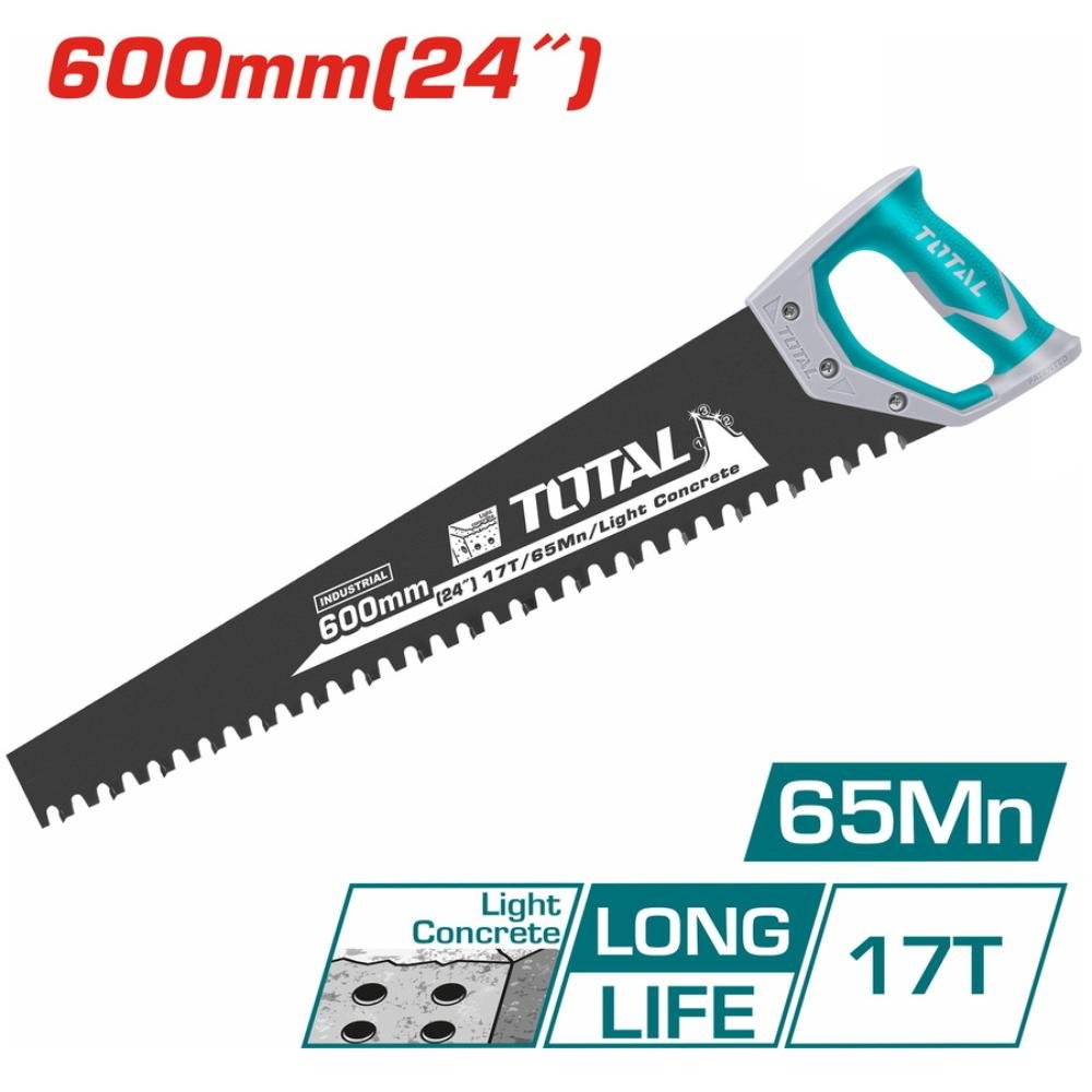 Επαγγελματικό Πριόνι Σκυροδέματος Total (Thtlcs1241) με ισχυρό μοτέρ και αιχμηρή λεπίδα, ιδανικό για κοπή σκυροδέματος και τούβλων.