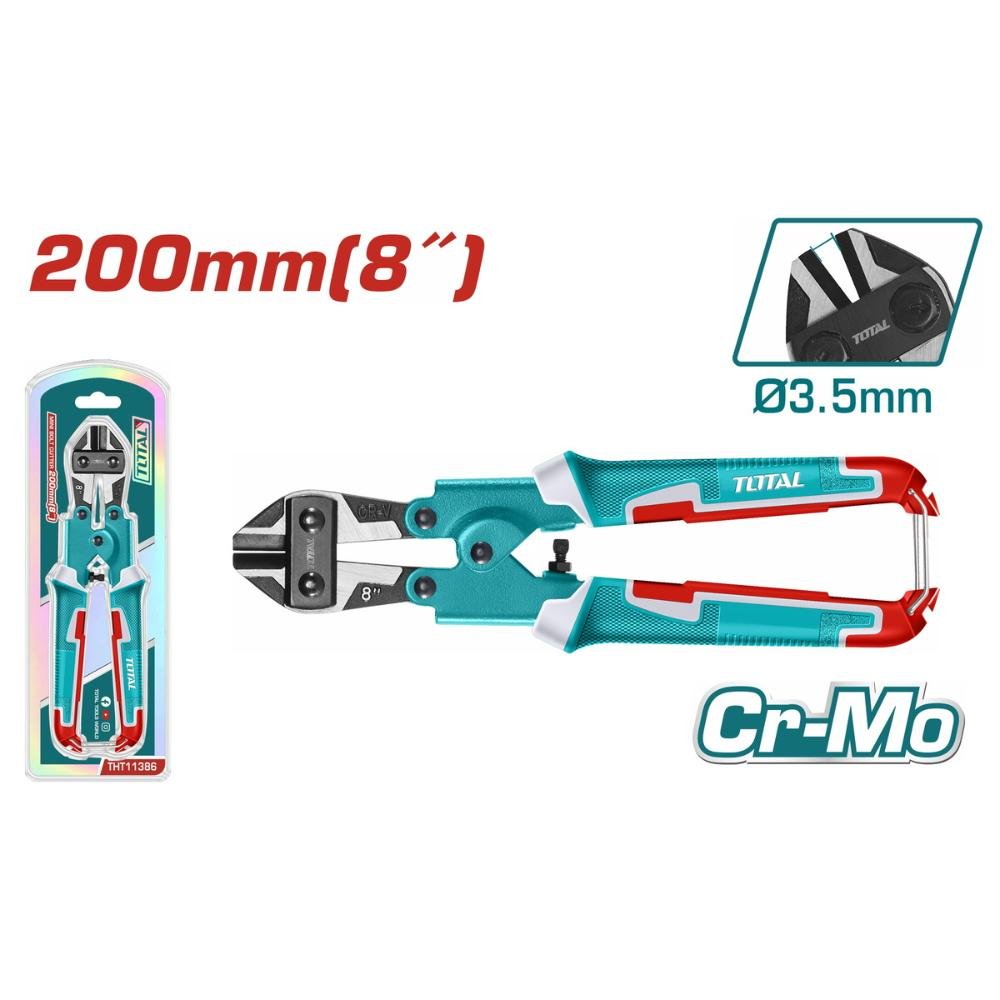 Ψαλίδι Σιδήρου Μπετού TOTAL THT11386 8″ υψηλής αντοχής για κοπή μπετόβεργας