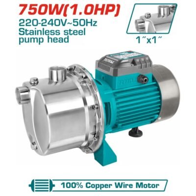 Αντλία επιφανείας TOTAL INOX 750W σε λευκό φόντο