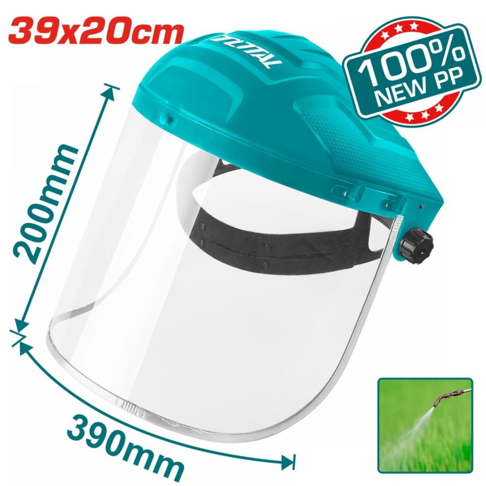 Προσωπίδα προστασίας TOTAL TSP631 με πλαστικό κάλυμμα και ρυθμιζόμενο στήριγμα