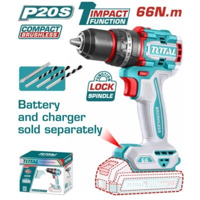 Δραπανοκατσάβιδο Μπαταρίας TOTAL TIDLI206681 20V με 66Nm και κρούση