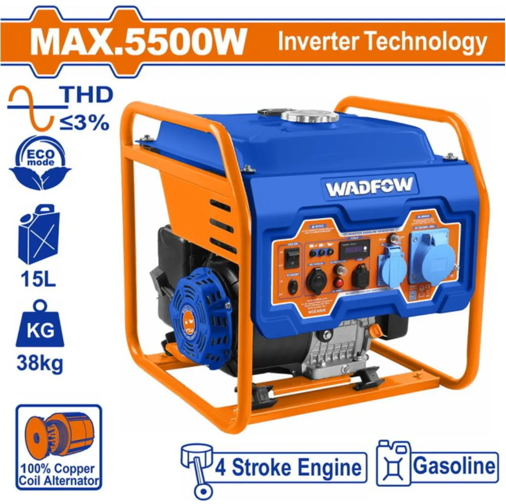 Ηλεκτρογεννήτρια Βενζίνης Inverter WADFOW 5500W WGEAB08 με λειτουργία ECO