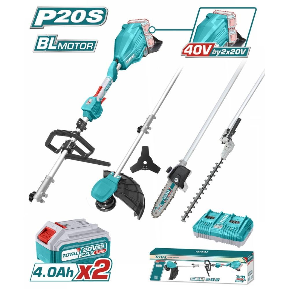 Πολυμηχάνημα Μπαταρίας TOTAL 4 σε 1 TSTLI2040386 σε πλήρη χρήση