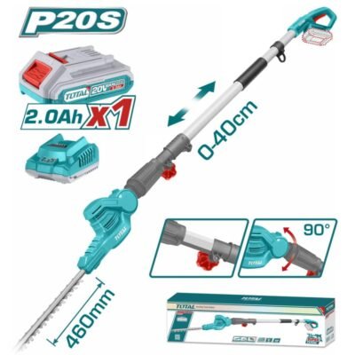 Ψαλίδι Μπορντούρας TOTAL TPHT2016012 σε χρήση σε ψηλό φράχτη