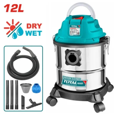 Σκούπα Total 1.000W TVC12202 για ξηρή και υγρή αναρρόφηση με κάδο 10 λίτρων