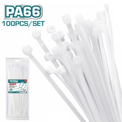 Δεματικά Καλωδίων TOTAL Λευκά 7.6mm για ανθεκτική και ασφαλή οργάνωση καλωδίων