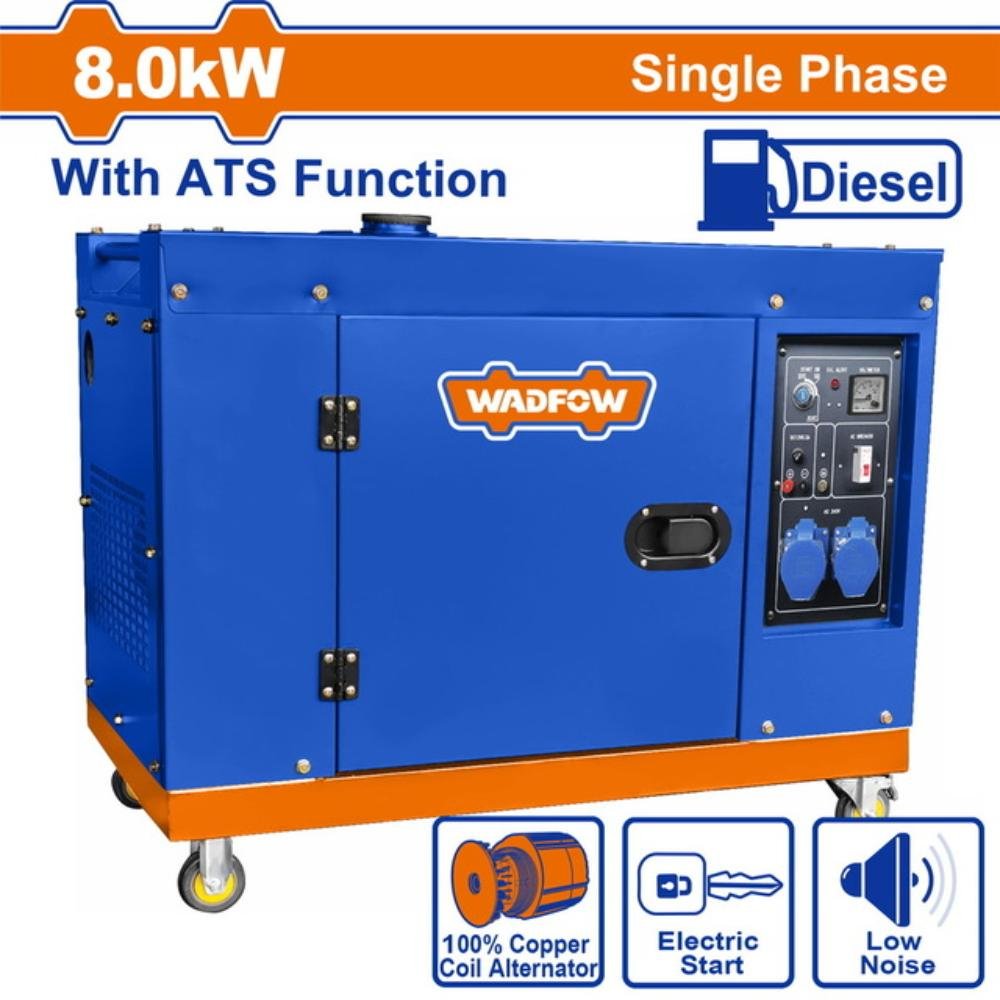 Γεννήτρια Diesel WADFOW 8000W WDG2A100-1 Γεννήτρια Diesel WADFOW 8000W WDG2A100-1 με ATS και ηλεκτρική μίζα